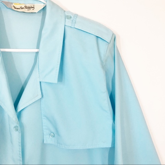 VINTAGE DIANE VON FURSTENBERG BUTTON DOWN SHIRT - Picture 4 of 7